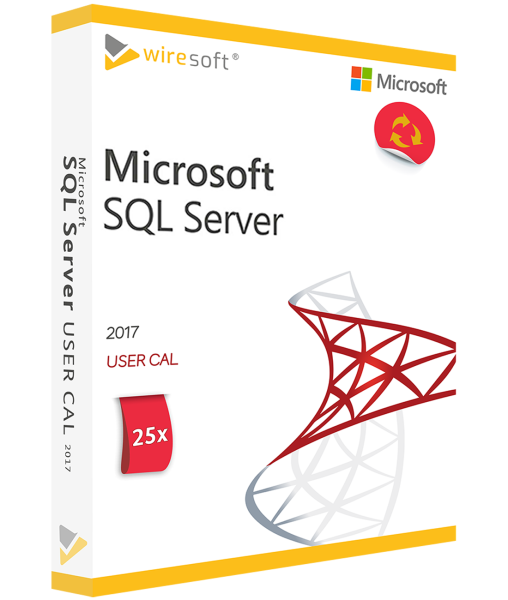 Microsoft SQL Server 2017 - 25 Pack User CAL