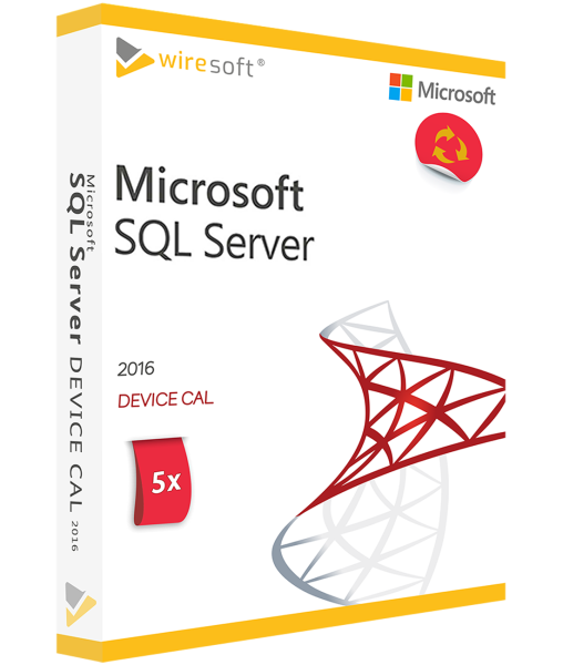 MICROSOFT SQL SERVER 2016 - 5 PACK DEVICE CAL